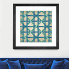 Woven Symmetry I by Chariklia Zarris on GIANT ART - blue patterns