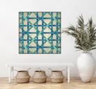 Woven Symmetry I by Chariklia Zarris on GIANT ART - blue patterns