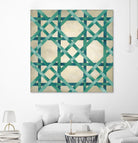 Woven Symmetry VI by Chariklia Zarris on GIANT ART - green patterns