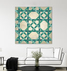 Woven Symmetry VI by Chariklia Zarris on GIANT ART - green patterns