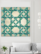 Woven Symmetry VI by Chariklia Zarris on GIANT ART - green patterns