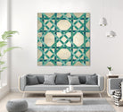Woven Symmetry VI by Chariklia Zarris on GIANT ART - green patterns
