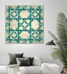 Woven Symmetry VI by Chariklia Zarris on GIANT ART - green patterns