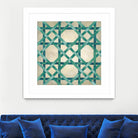 Woven Symmetry VI by Chariklia Zarris on GIANT ART - green patterns