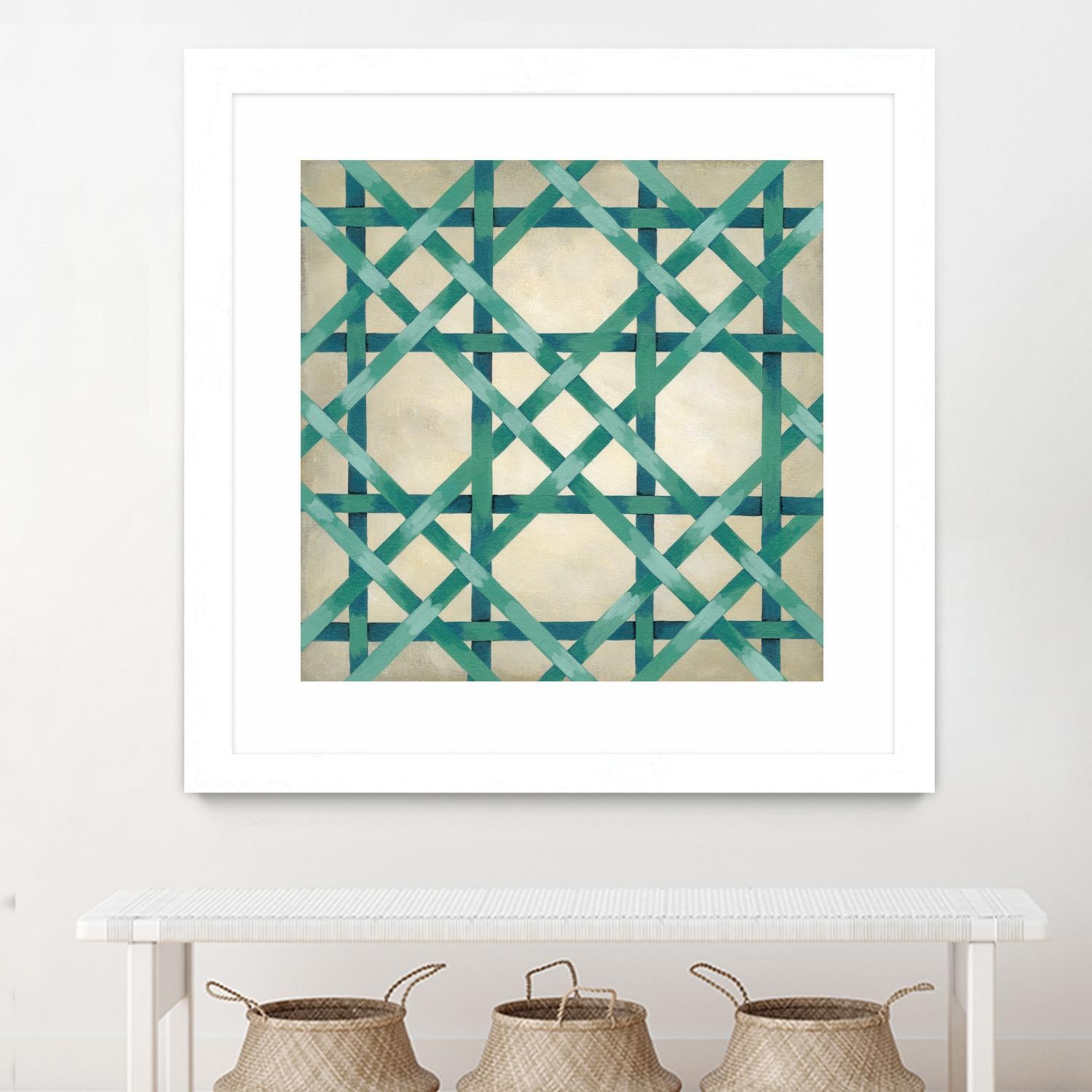 Woven Symmetry VI by Chariklia Zarris on GIANT ART - green patterns