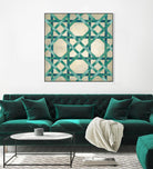 Woven Symmetry VI by Chariklia Zarris on GIANT ART - green patterns