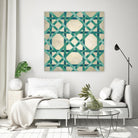 Woven Symmetry VI by Chariklia Zarris on GIANT ART - green patterns