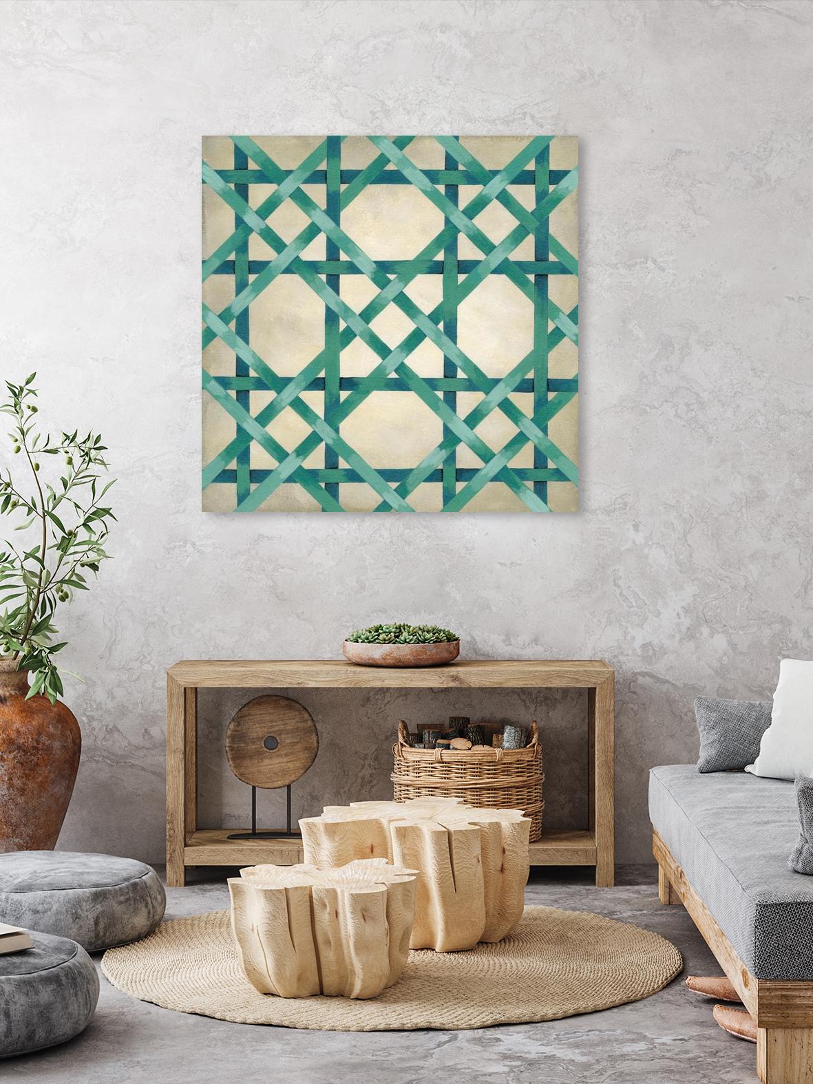 Woven Symmetry VI by Chariklia Zarris on GIANT ART - green patterns