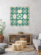Woven Symmetry VI by Chariklia Zarris on GIANT ART - green patterns