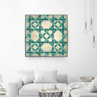 Woven Symmetry VI by Chariklia Zarris on GIANT ART - green patterns
