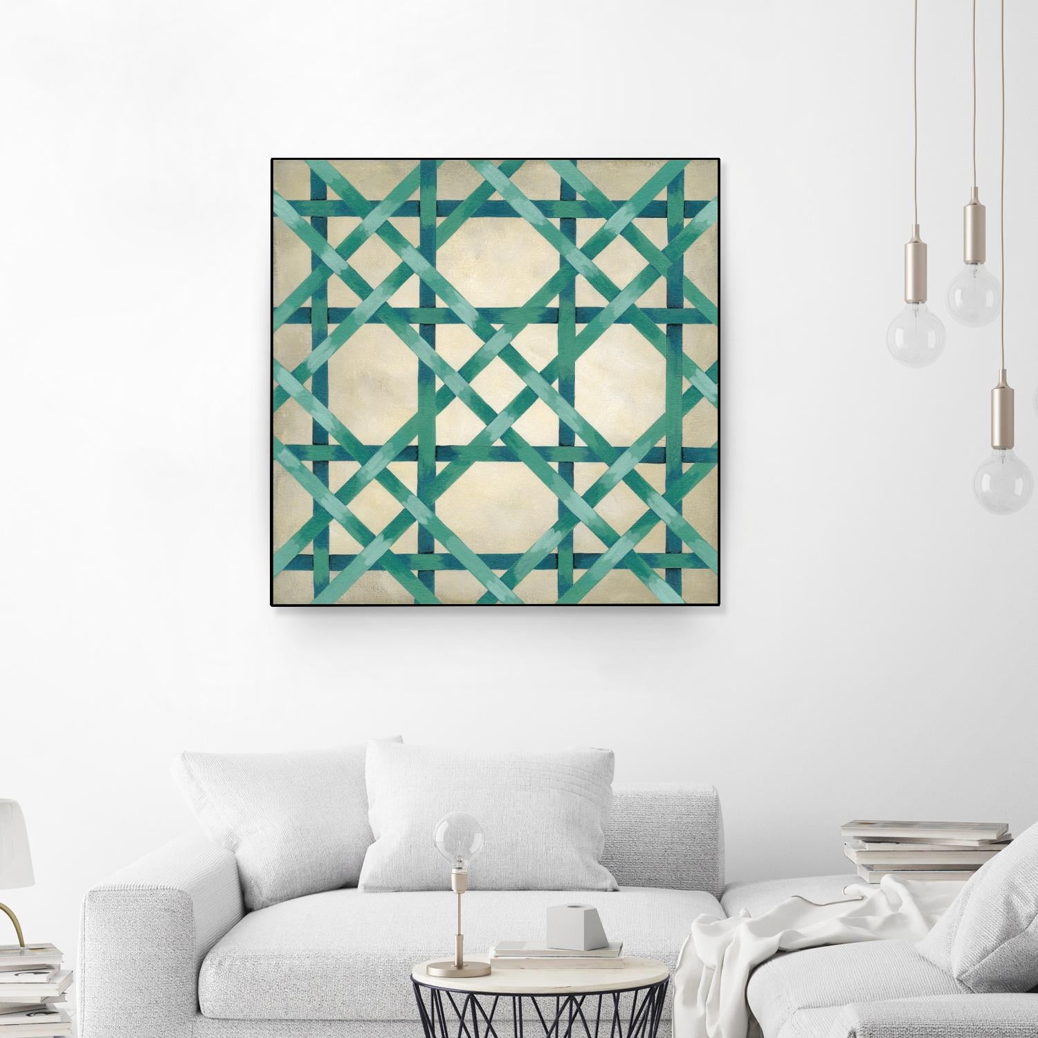 Woven Symmetry VI by Chariklia Zarris on GIANT ART - green patterns