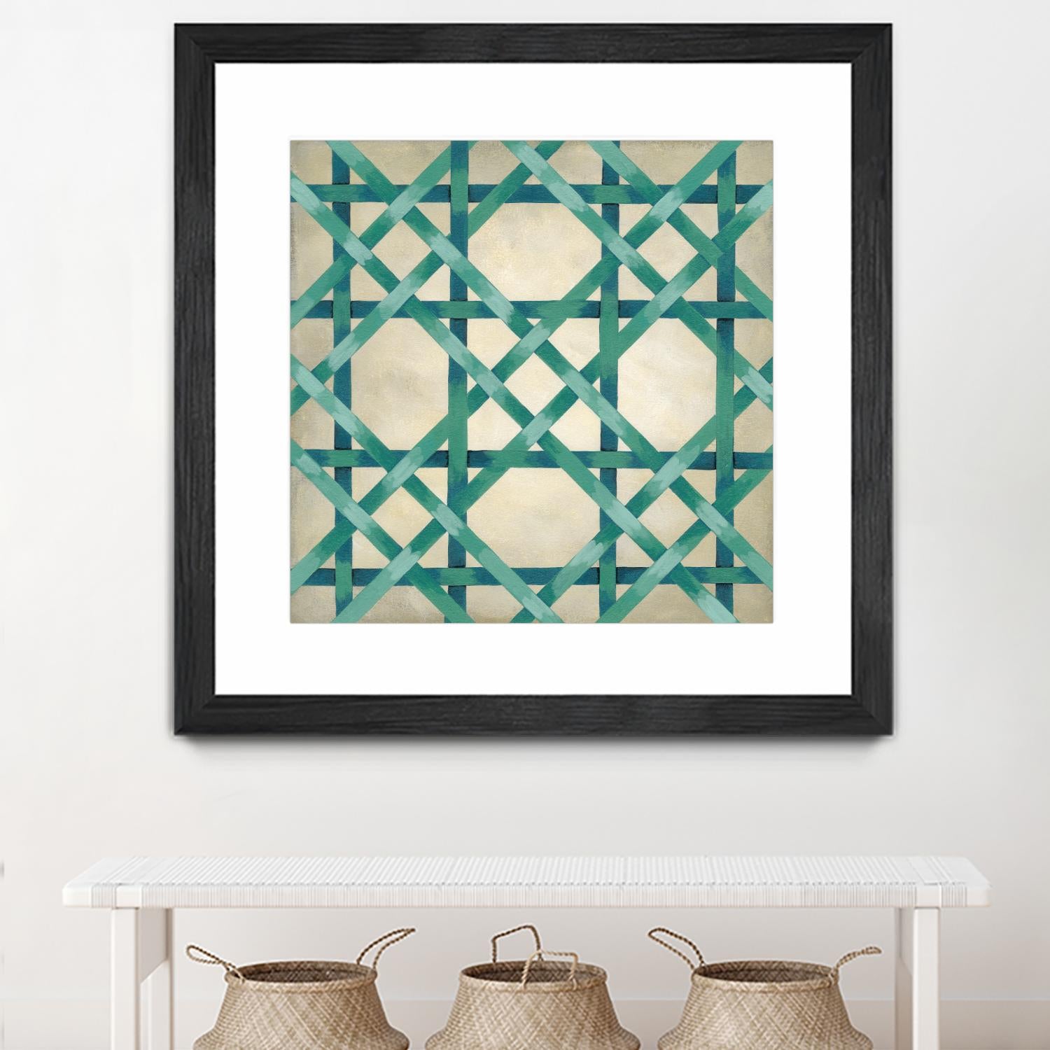 Woven Symmetry VI by Chariklia Zarris on GIANT ART - green patterns