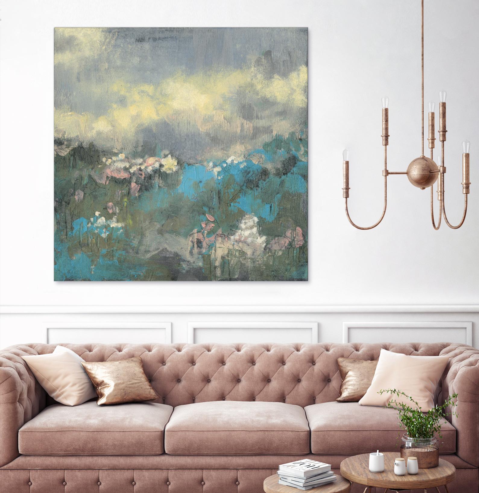 Painterly Field I by Jennifer Goldberger on GIANT ART - blue abstract