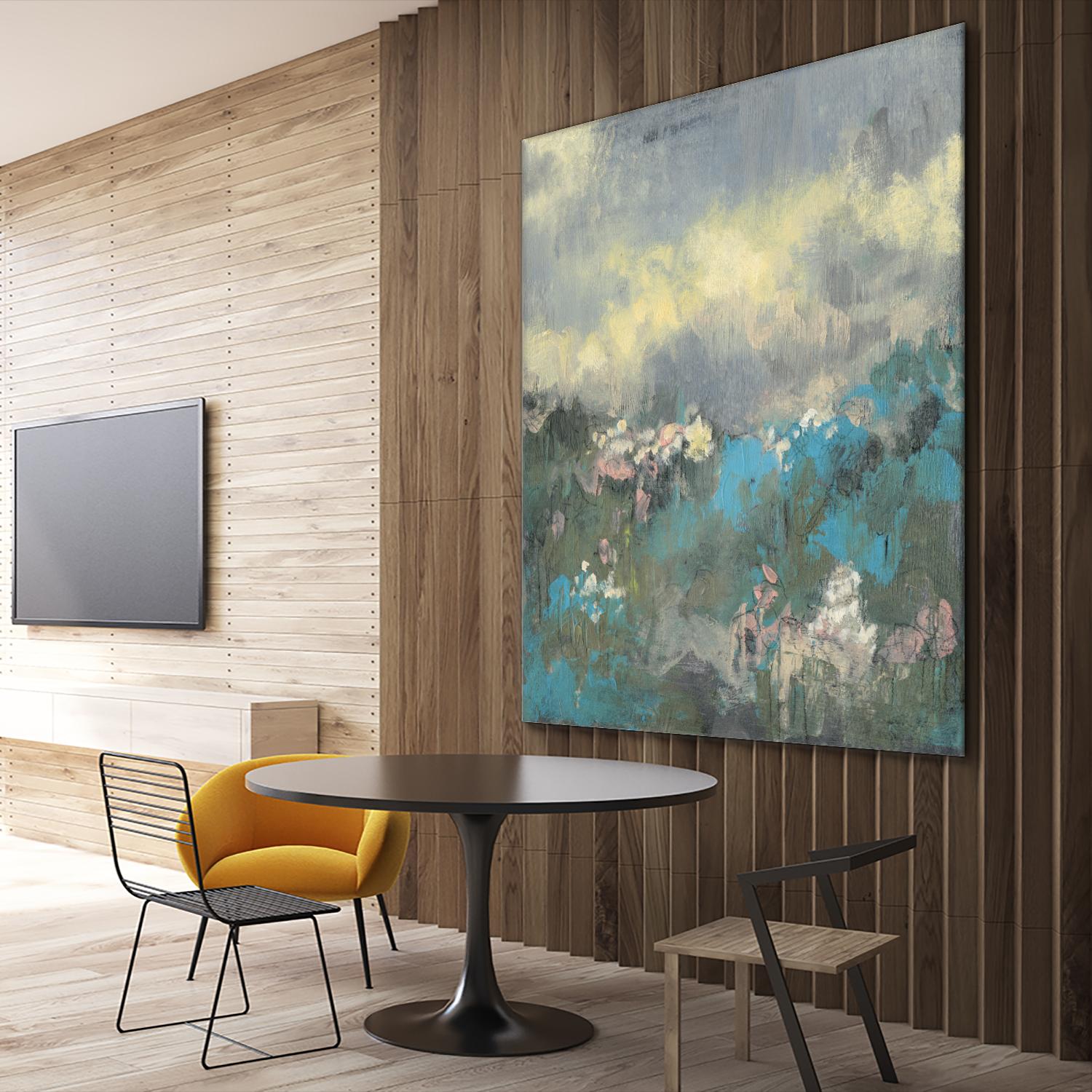 Painterly Field I by Jennifer Goldberger on GIANT ART - blue abstract