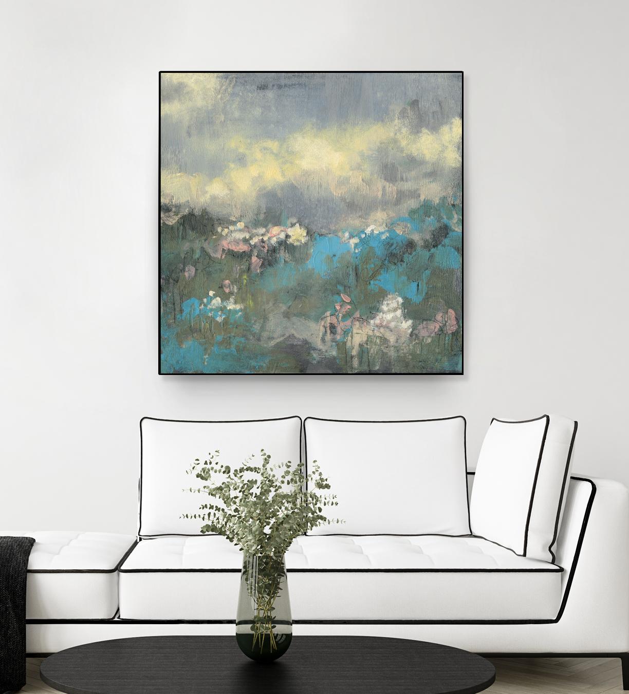 Painterly Field I by Jennifer Goldberger on GIANT ART - blue abstract
