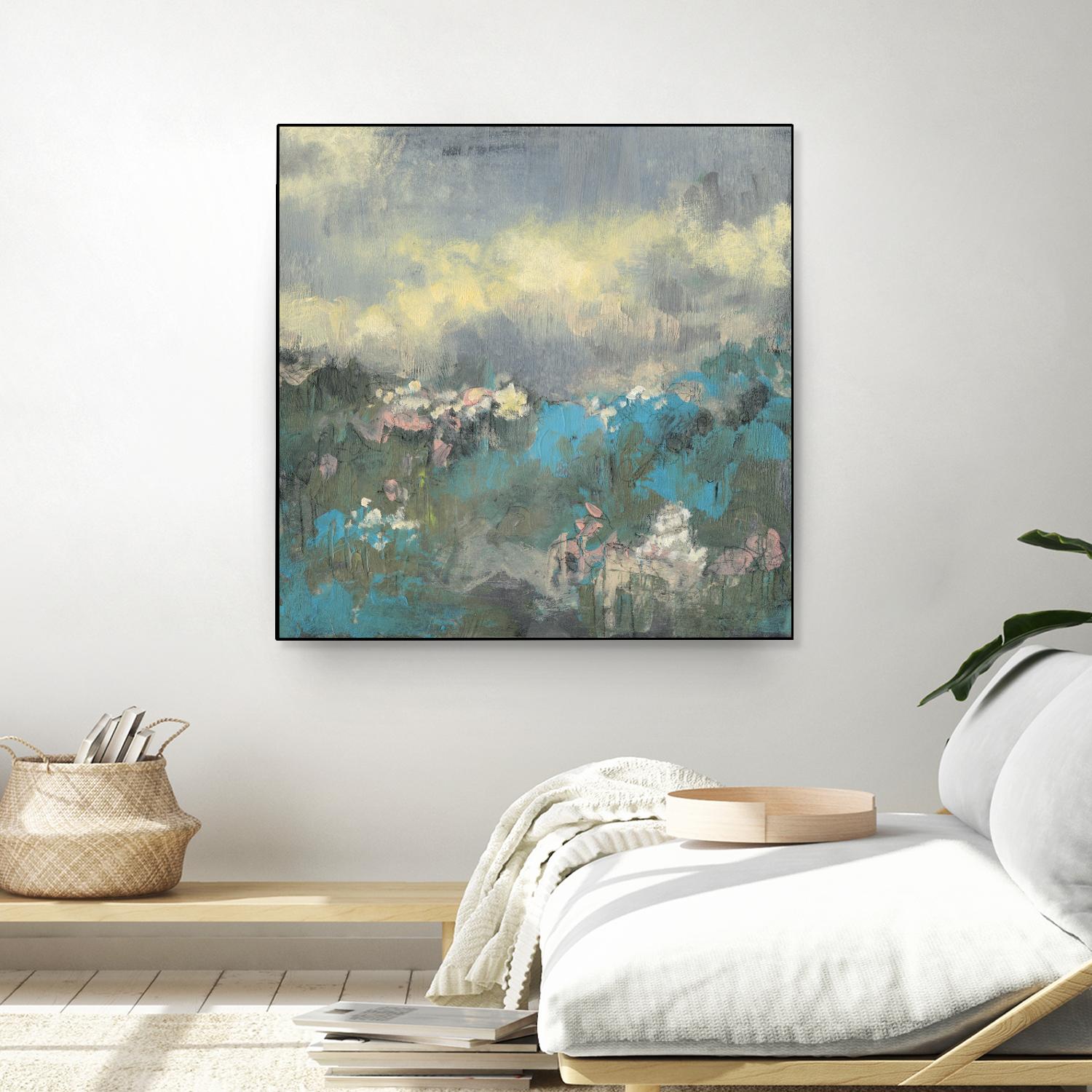 Painterly Field I by Jennifer Goldberger on GIANT ART - blue abstract