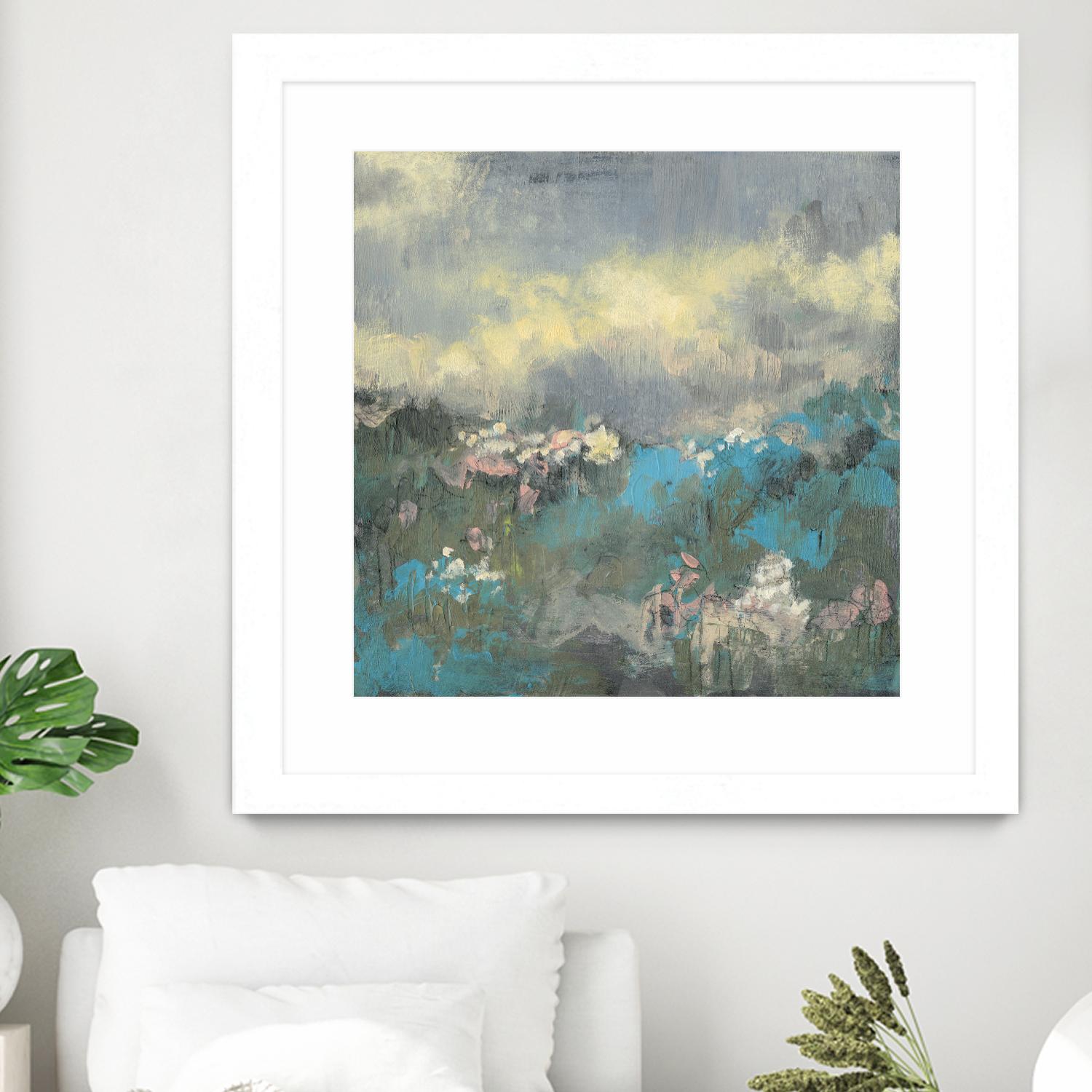 Painterly Field I by Jennifer Goldberger on GIANT ART - blue abstract