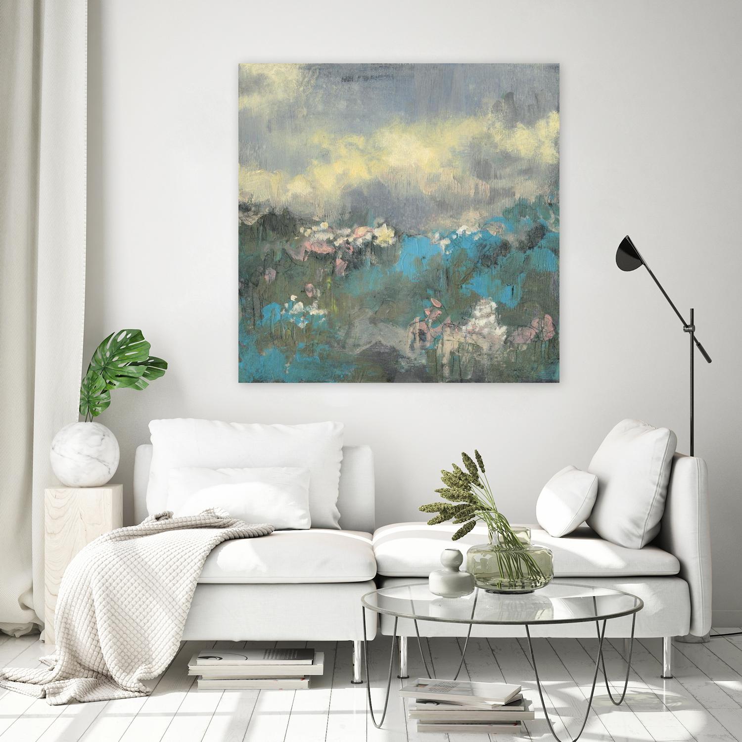 Painterly Field I by Jennifer Goldberger on GIANT ART - blue abstract