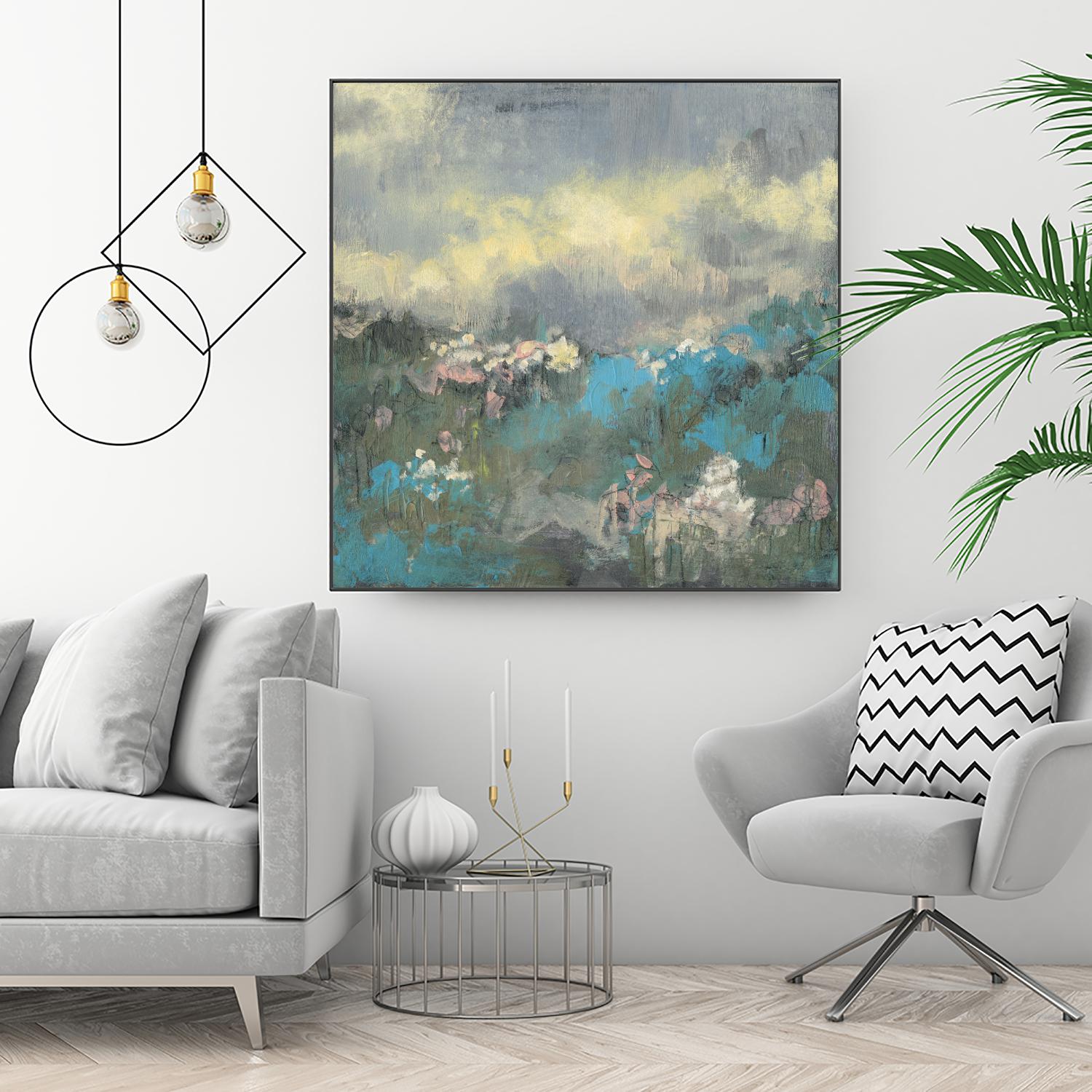 Painterly Field I by Jennifer Goldberger on GIANT ART - blue abstract