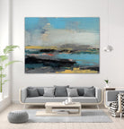 Bold Horizon II by Jennifer Goldberger on GIANT ART - blue abstract
