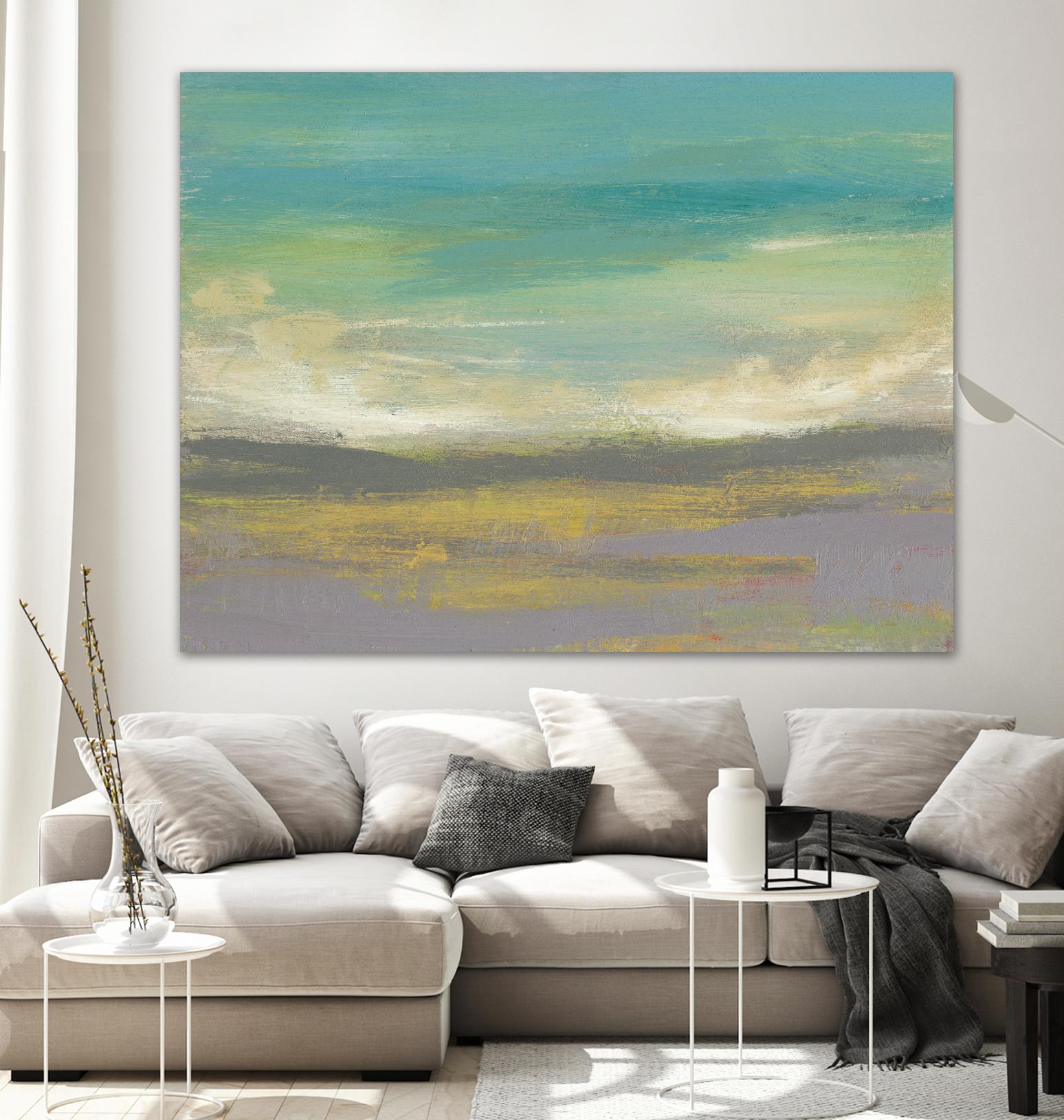 Sunset Study II by Jennifer Goldberger on GIANT ART - green abstract nature