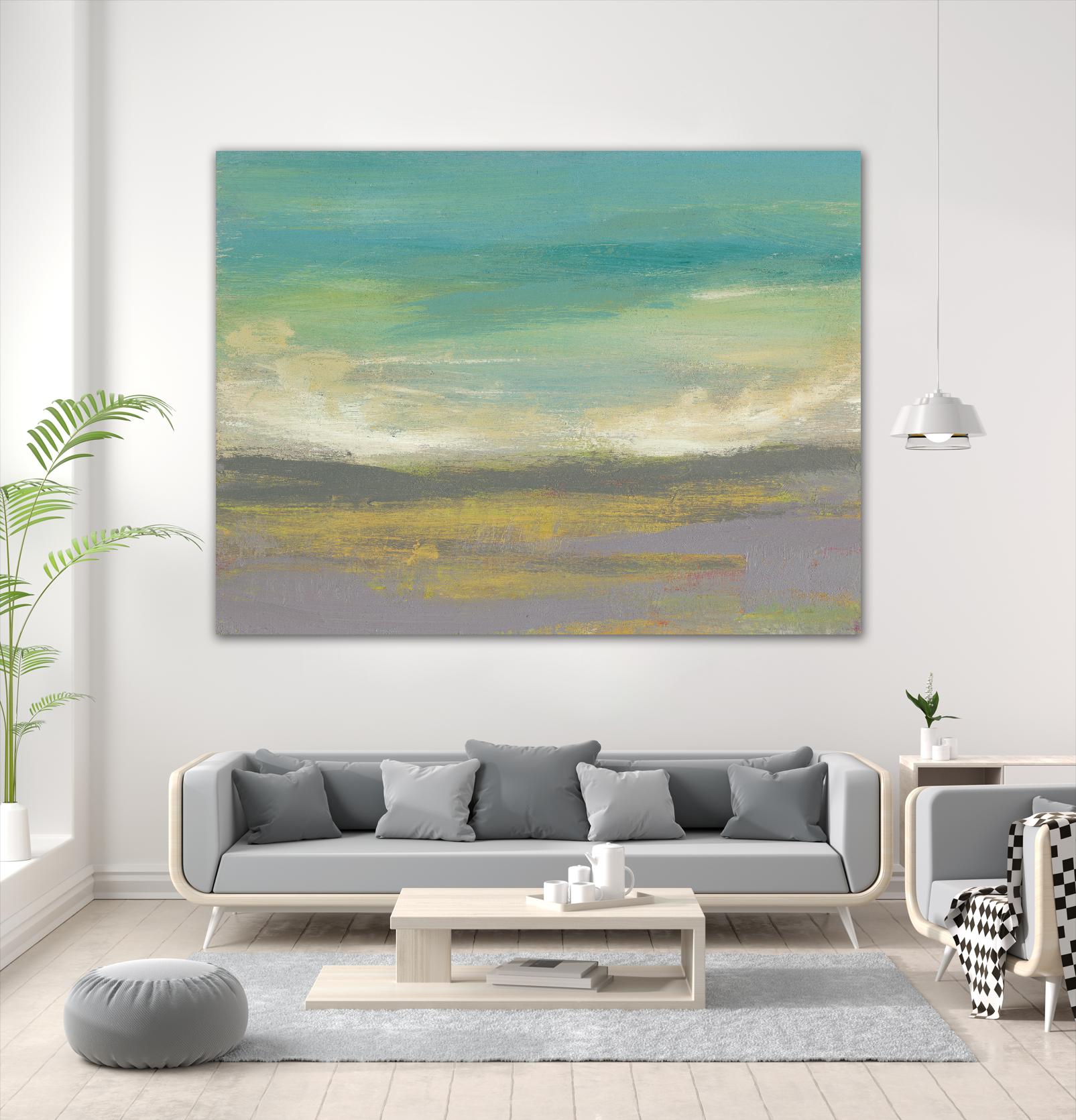 Sunset Study II by Jennifer Goldberger on GIANT ART - green abstract nature