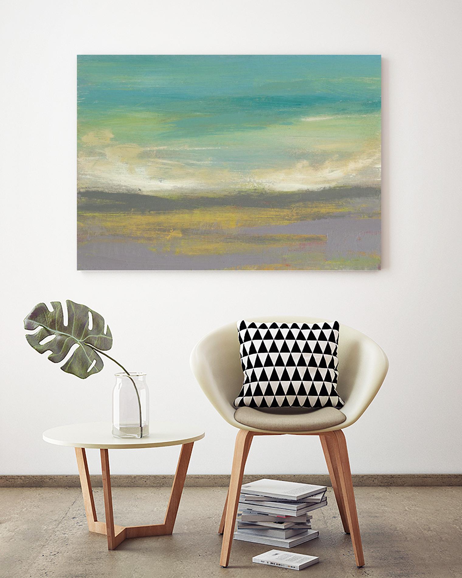 Sunset Study II by Jennifer Goldberger on GIANT ART - green abstract nature