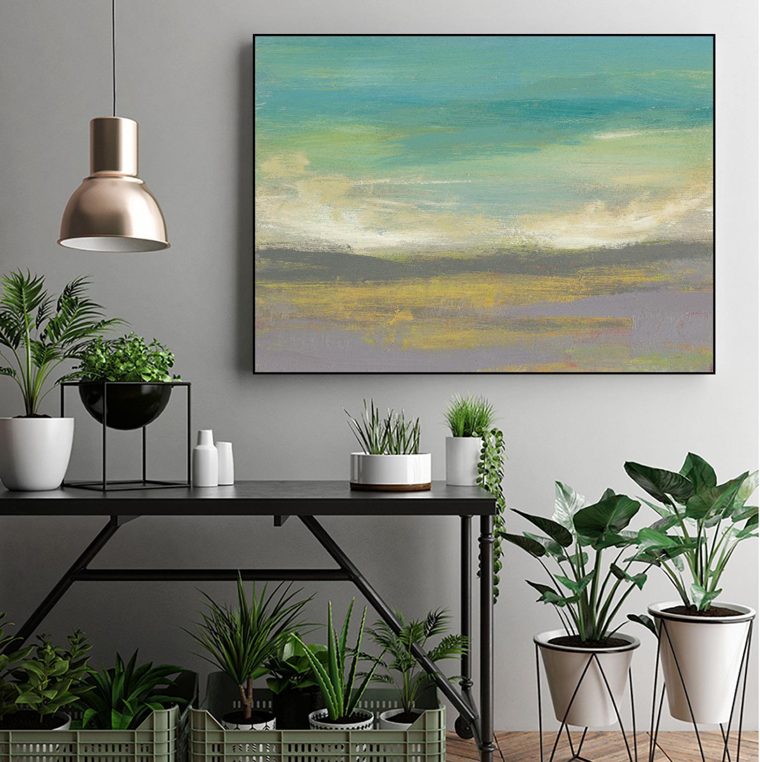 Sunset Study II by Jennifer Goldberger on GIANT ART - green abstract nature