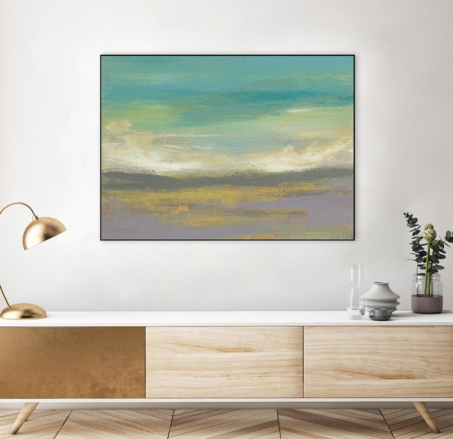 Sunset Study II by Jennifer Goldberger on GIANT ART - green abstract nature