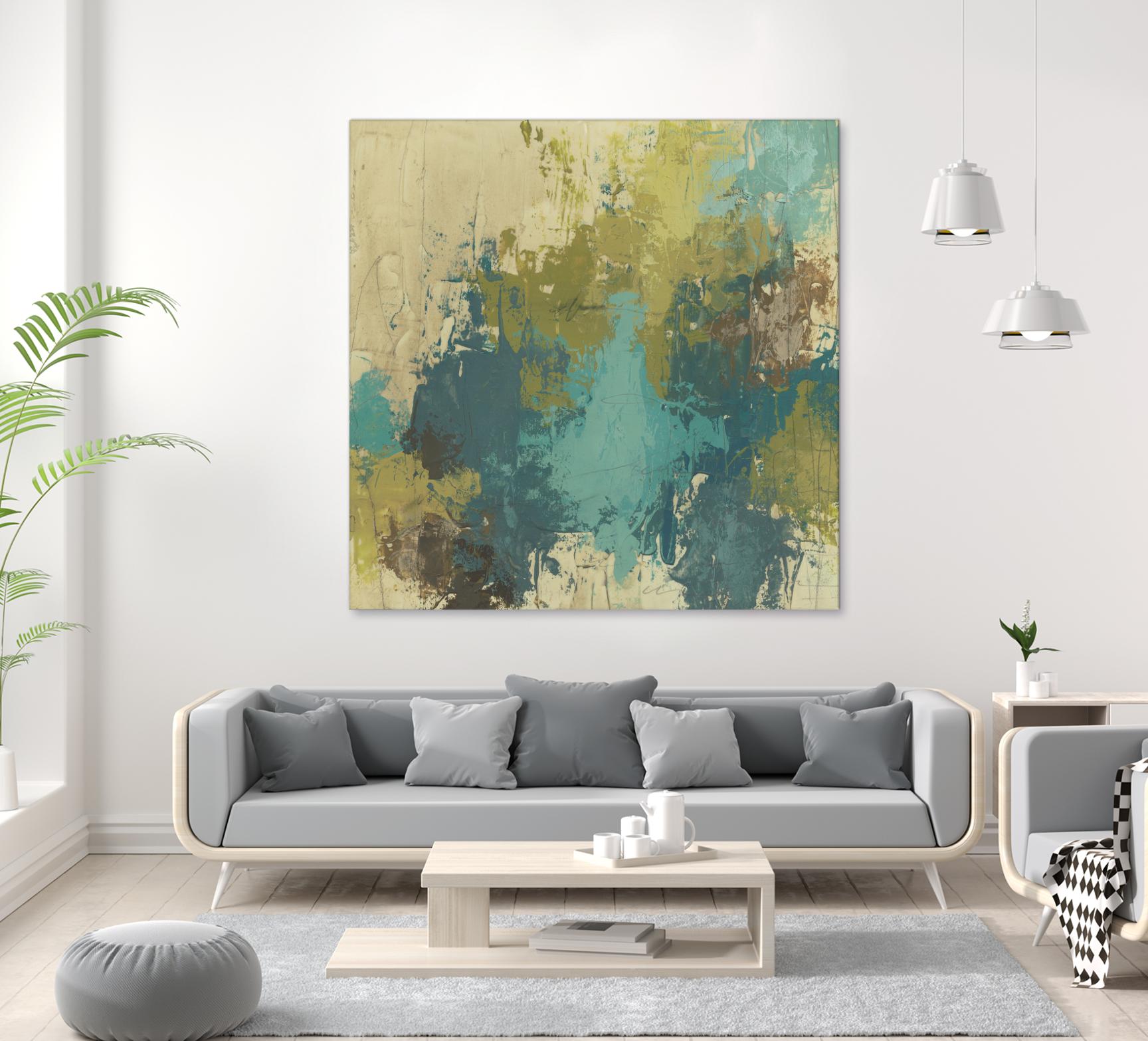 Blue Monday I by June Erica Vess on GIANT ART - green abstract