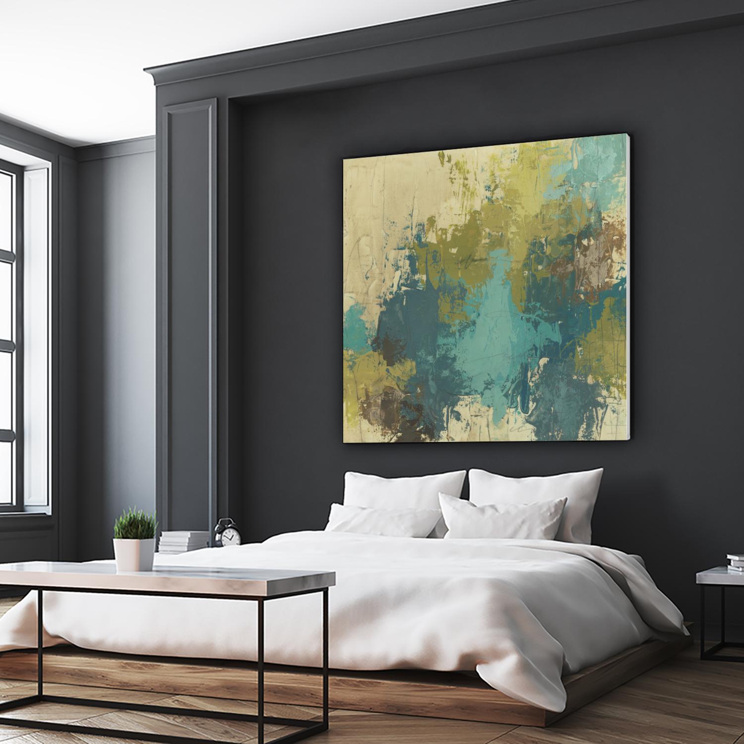 Blue Monday I by June Erica Vess on GIANT ART - green abstract