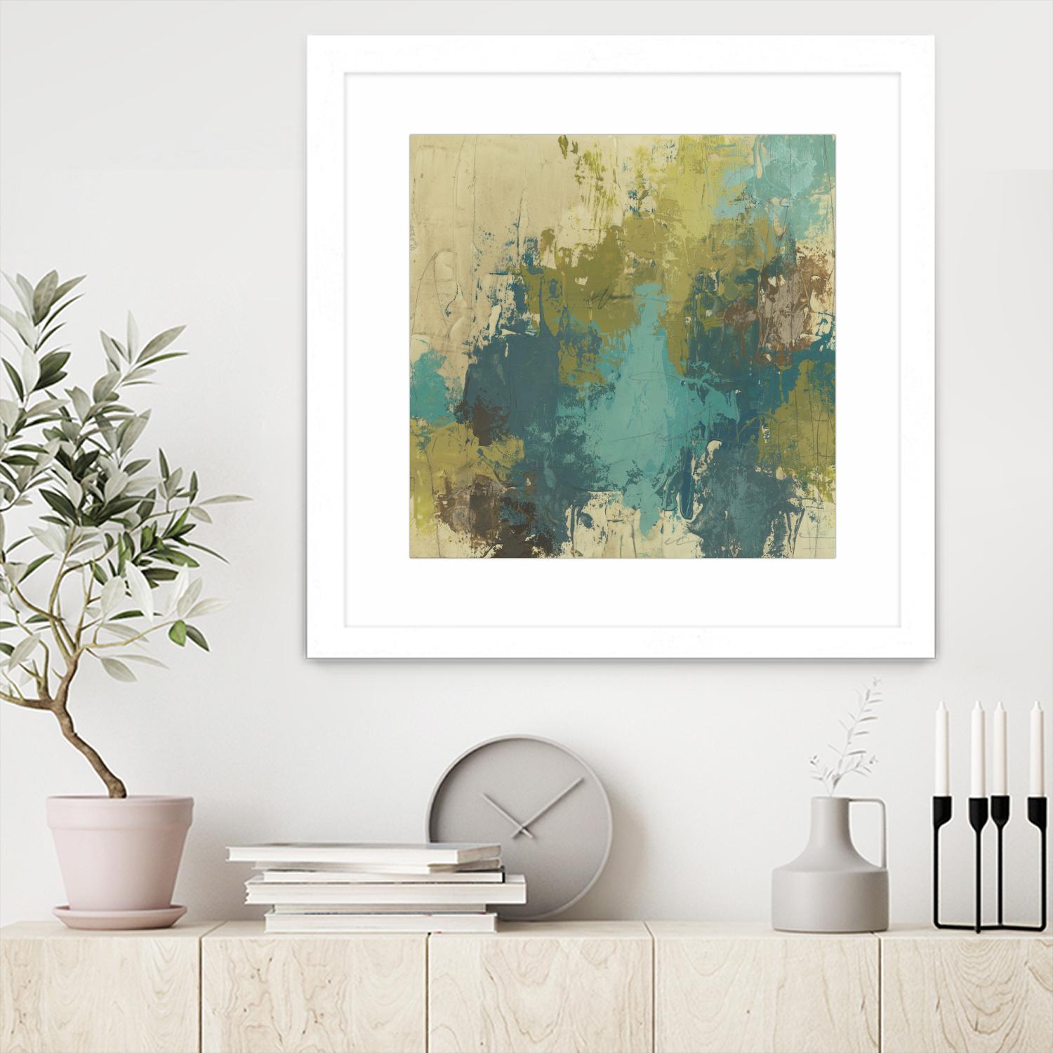 Blue Monday I by June Erica Vess on GIANT ART - green abstract