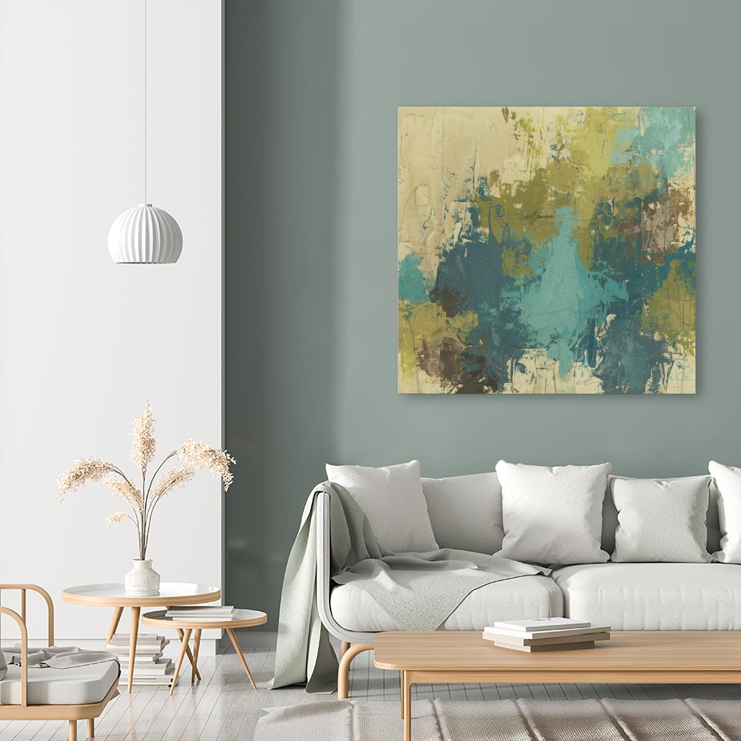 Blue Monday I by June Erica Vess on GIANT ART - green abstract