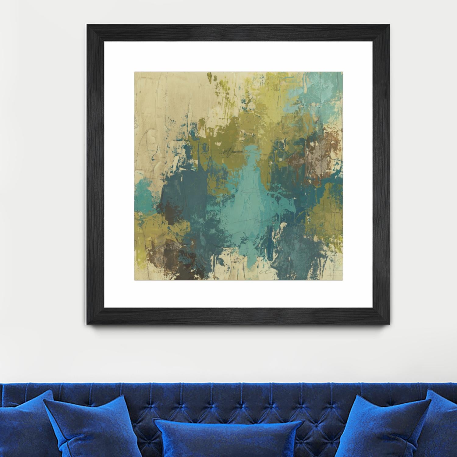 Blue Monday I by June Erica Vess on GIANT ART - green abstract