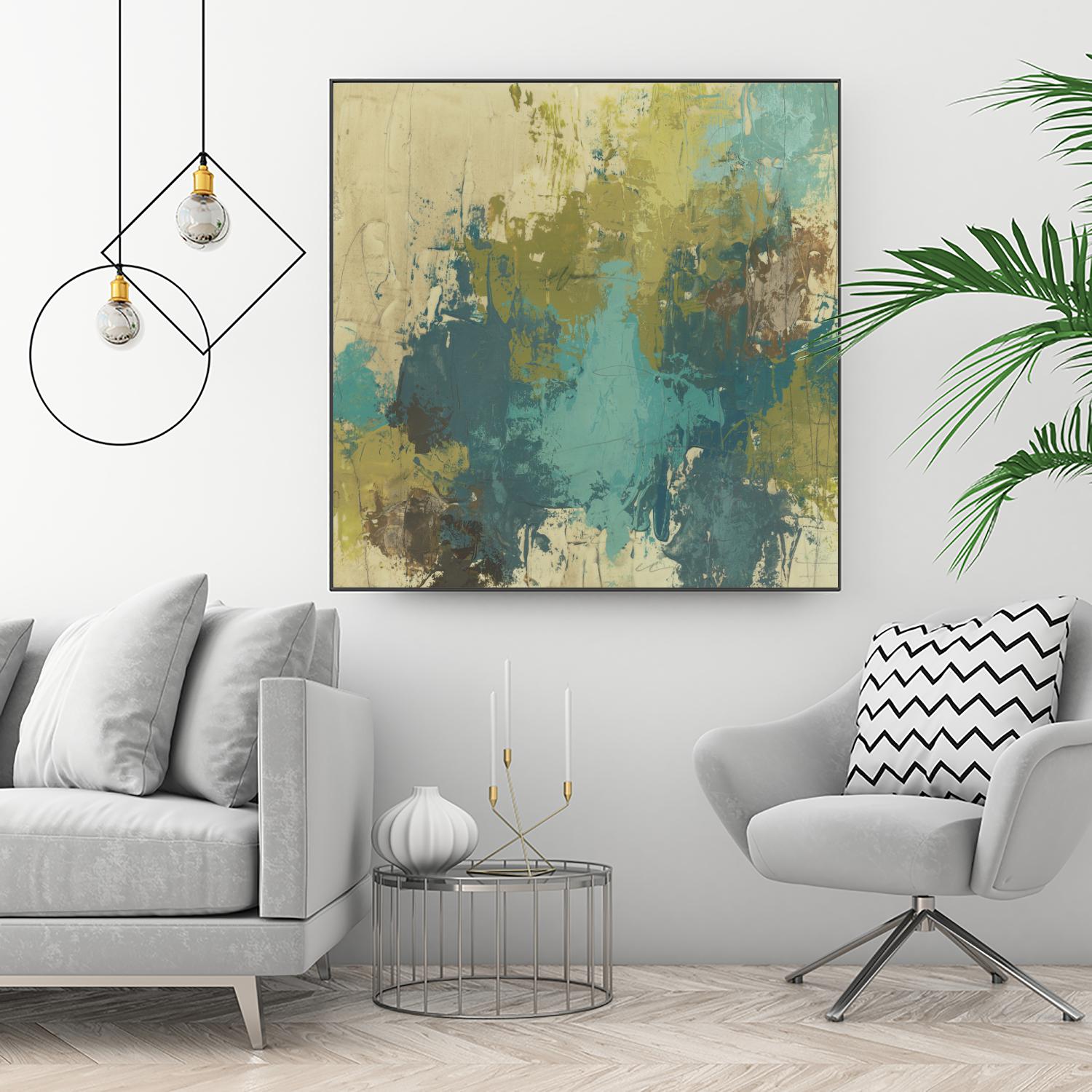 Blue Monday I by June Erica Vess on GIANT ART - green abstract