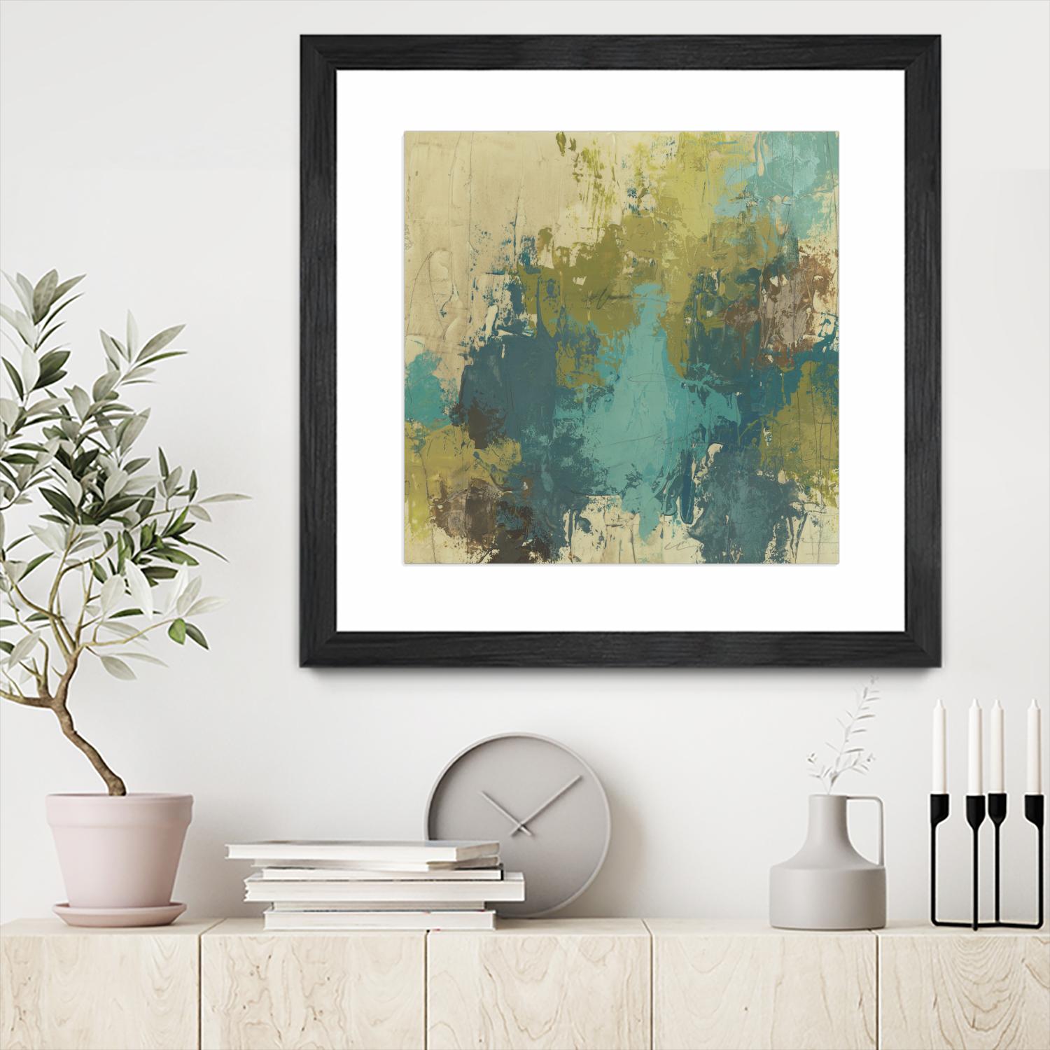 Blue Monday I by June Erica Vess on GIANT ART - green abstract