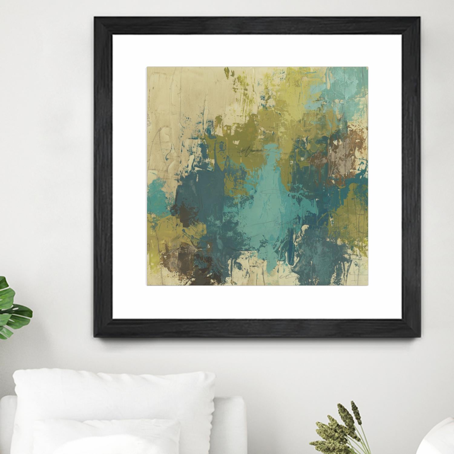 Blue Monday I by June Erica Vess on GIANT ART - green abstract