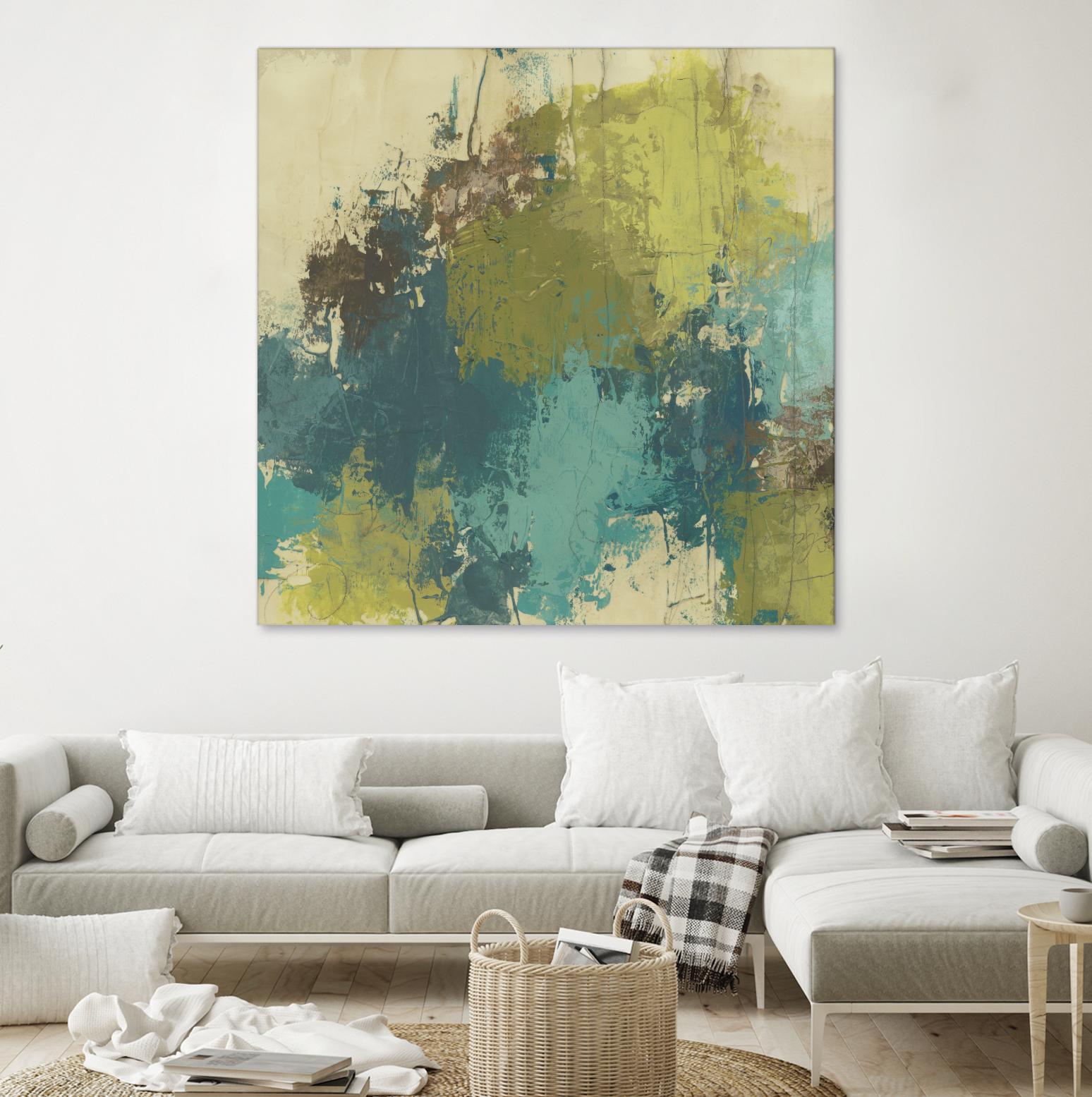 Blue Monday II by June Erica Vess on GIANT ART - green abstract