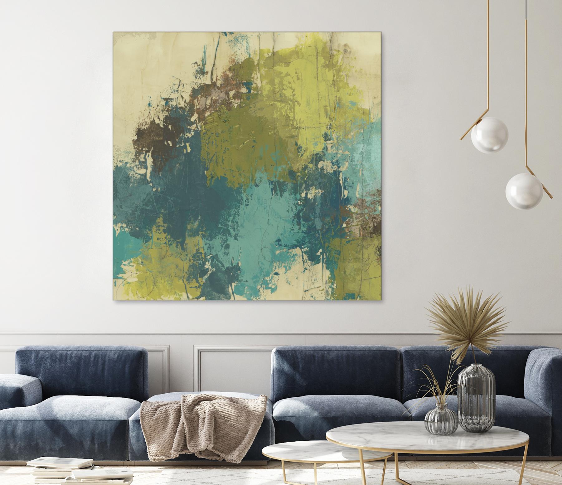 Blue Monday II by June Erica Vess on GIANT ART - green abstract