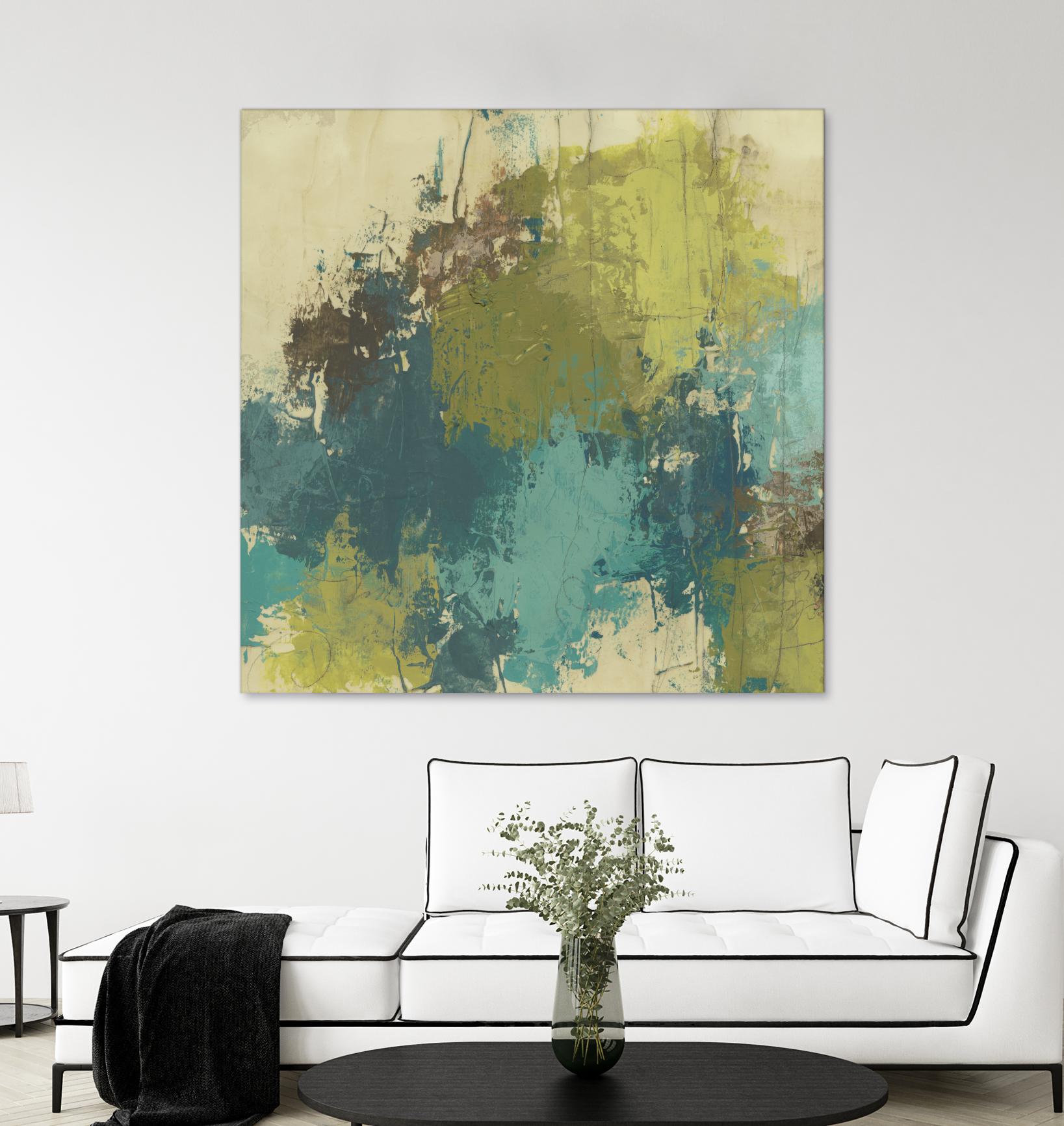 Blue Monday II by June Erica Vess on GIANT ART - green abstract