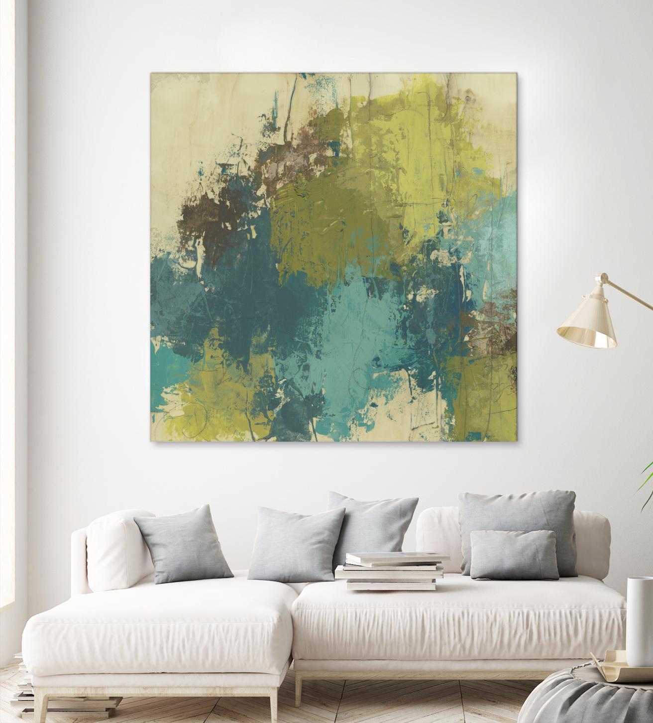 Blue Monday II by June Erica Vess on GIANT ART - green abstract