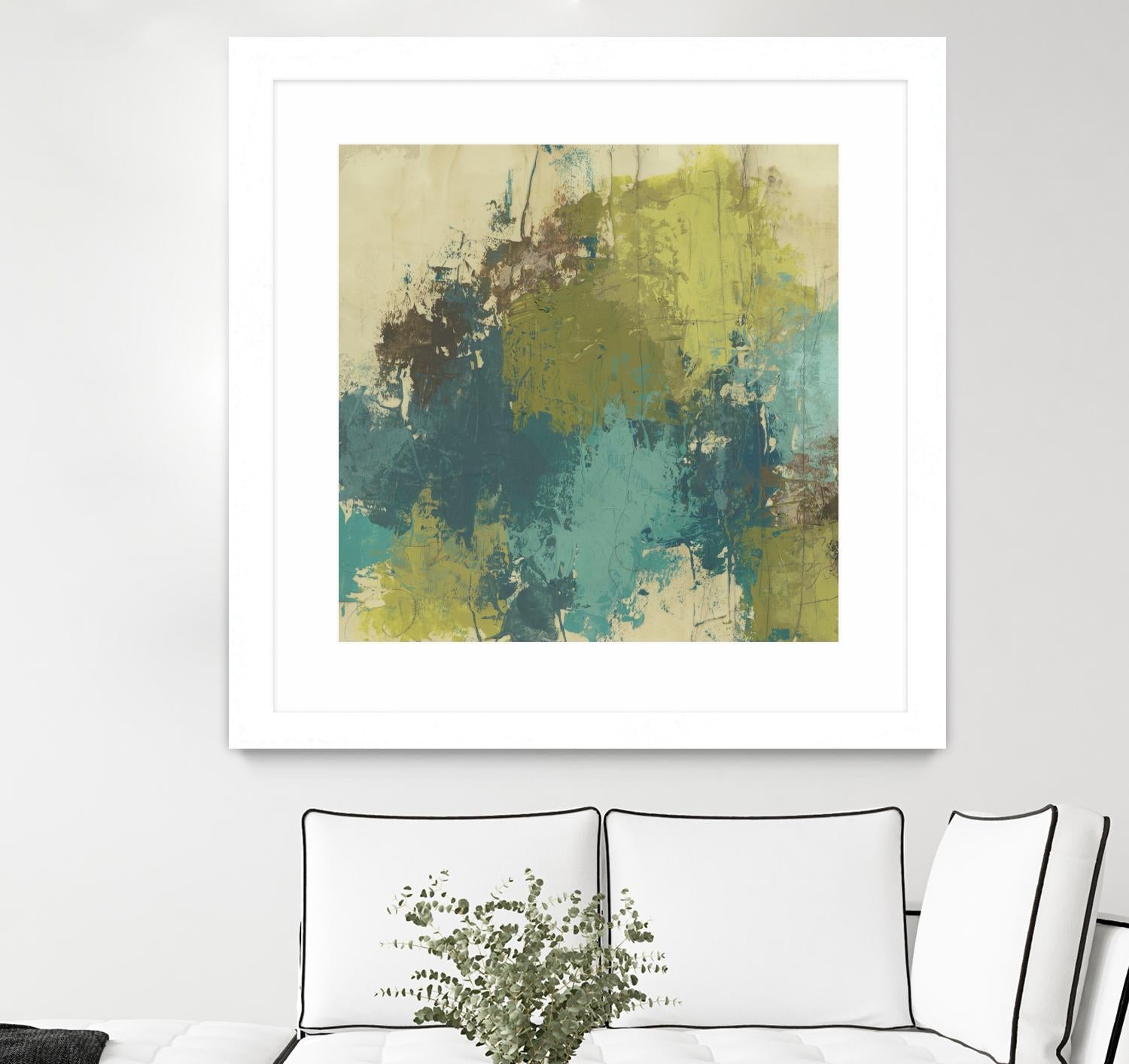 Blue Monday II by June Erica Vess on GIANT ART - green abstract