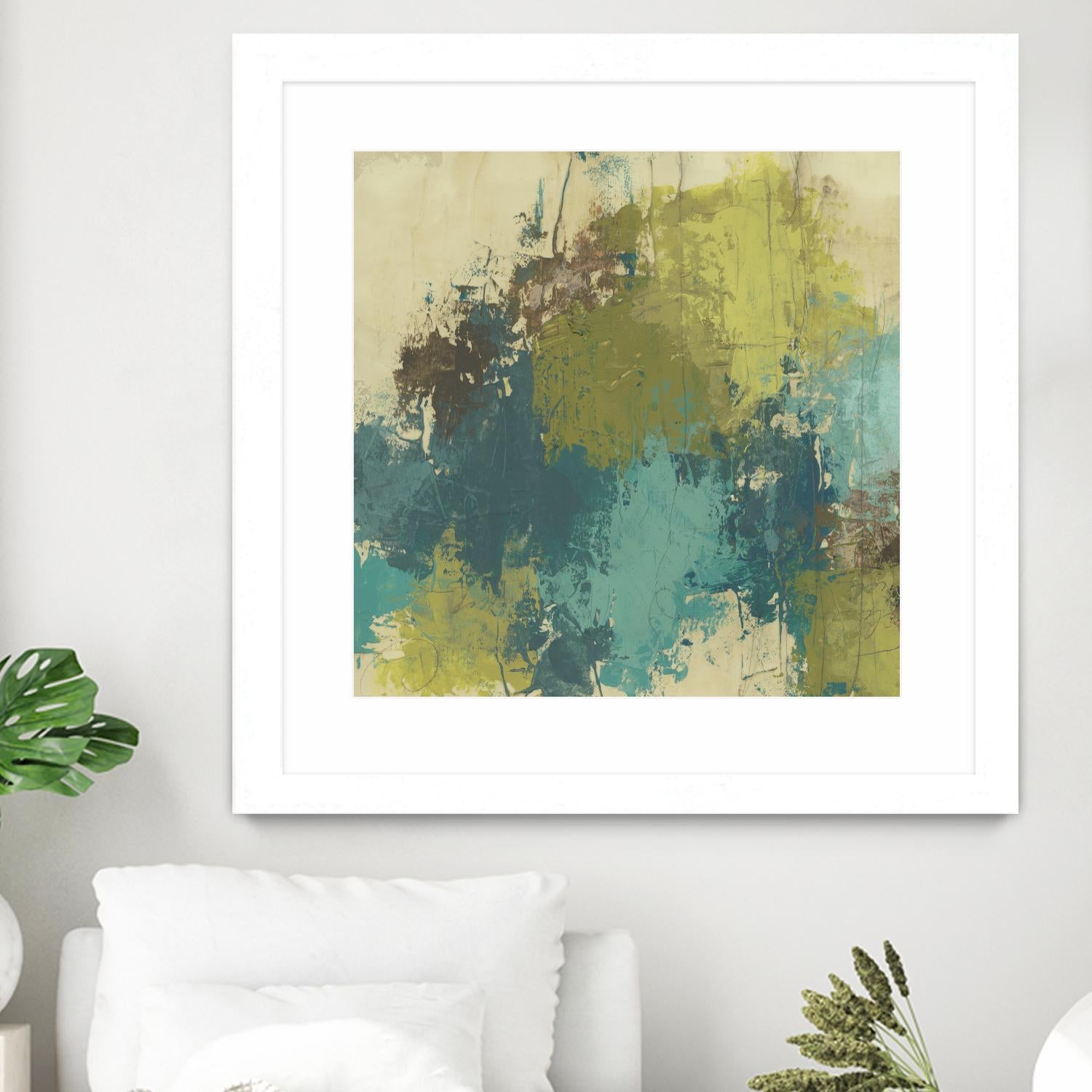 Blue Monday II by June Erica Vess on GIANT ART - green abstract