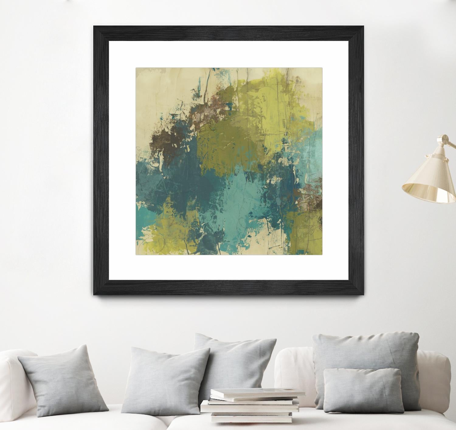 Blue Monday II by June Erica Vess on GIANT ART - green abstract