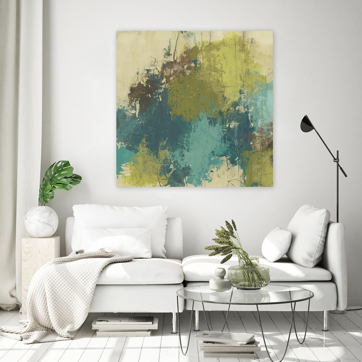 Blue Monday II by June Erica Vess on GIANT ART - green abstract