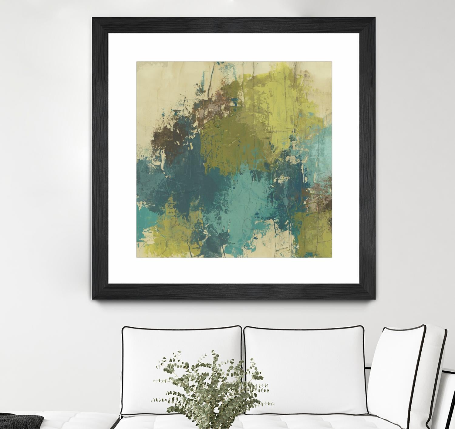 Blue Monday II by June Erica Vess on GIANT ART - green abstract