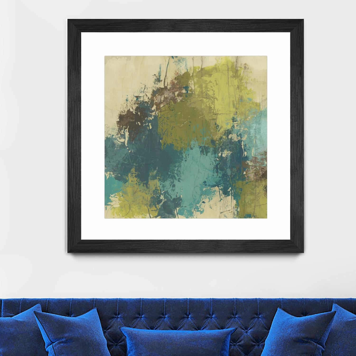 Blue Monday II by June Erica Vess on GIANT ART - green abstract