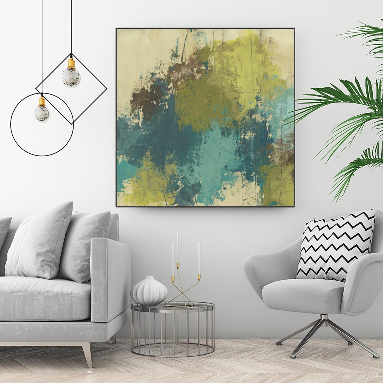 Blue Monday II by June Erica Vess on GIANT ART - green abstract