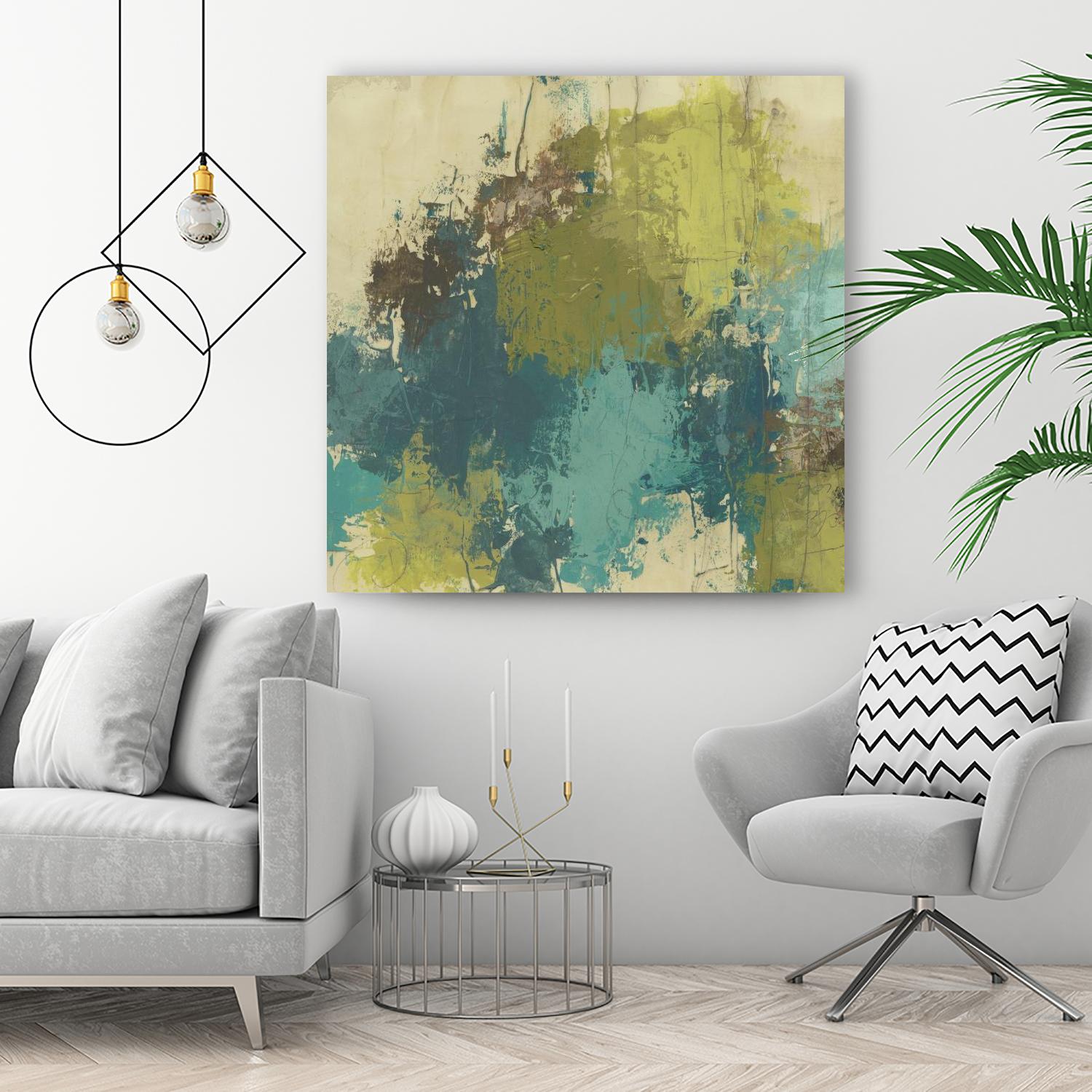 Blue Monday II by June Erica Vess on GIANT ART - green abstract