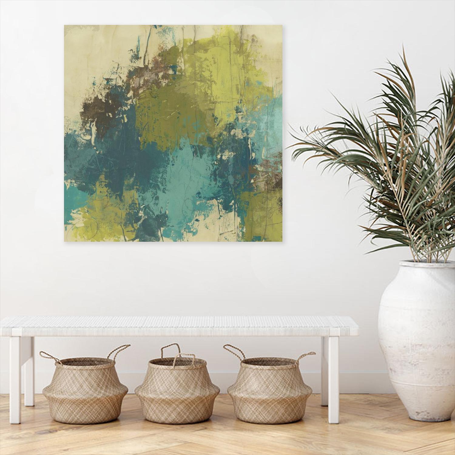 Blue Monday II by June Erica Vess on GIANT ART - green abstract